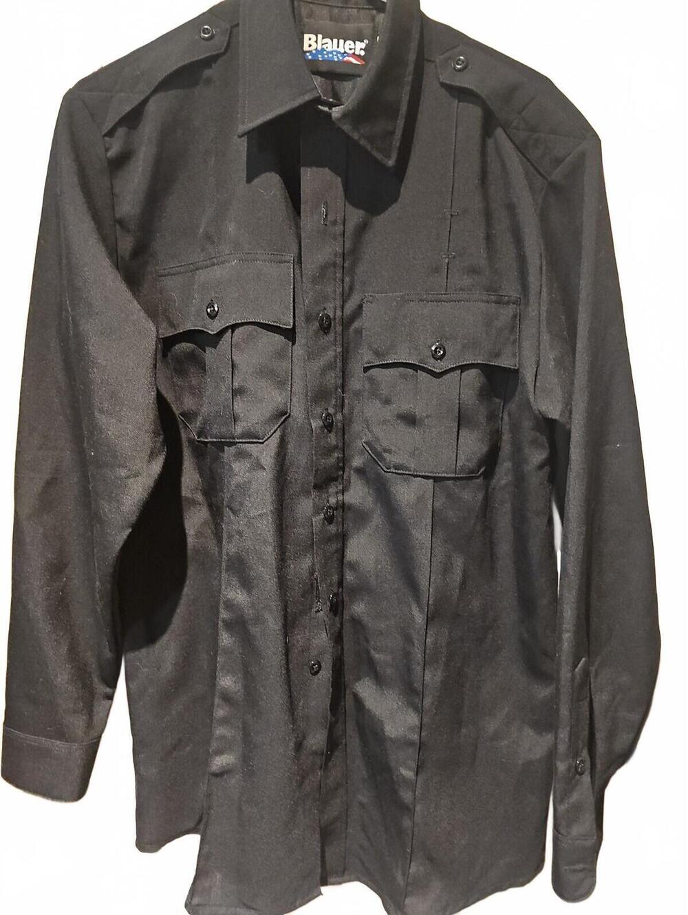 Blauer Black Long Sleeve Polyester Supershirt Size 15.5 NWOT